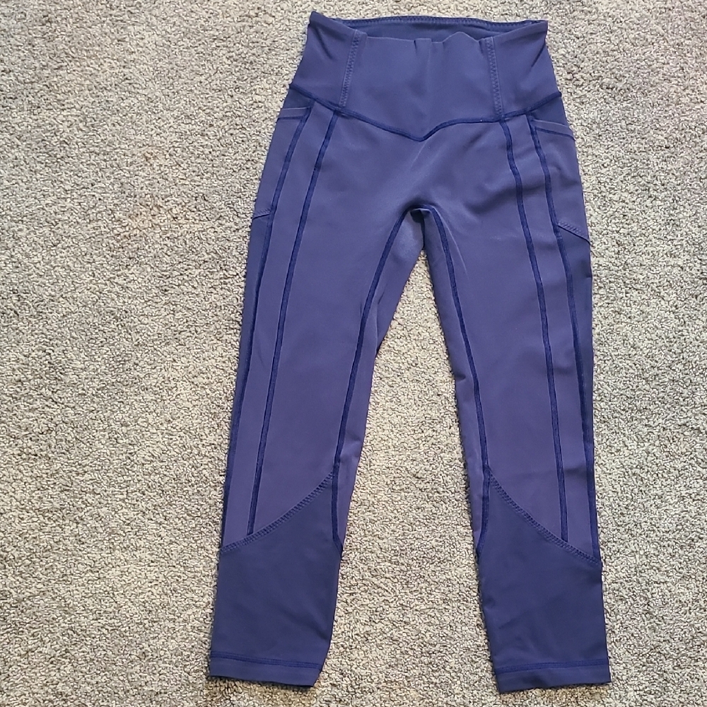 High-Waisted Blue LULULEMON Leggings